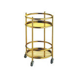 Stainless steel circular wine cart