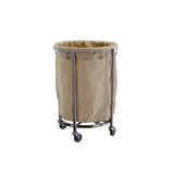 Bucket-shaped linen cart