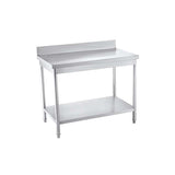 Circular pipe workbench with rear baffle