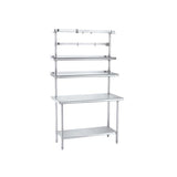 Round pipe workbench with wall frame