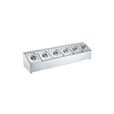 6-compartment single-column serving tray