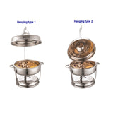 Circular hanging lid dining stove