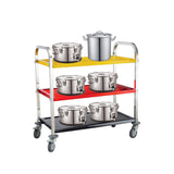 Three-story square tube colored food cart