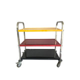 Three-story square tube colored food cart