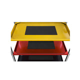 Three-story square tube colored food cart